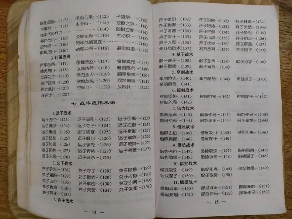 Diagram 1 Classification of tactics 战术 from Wang Guilong's book 01