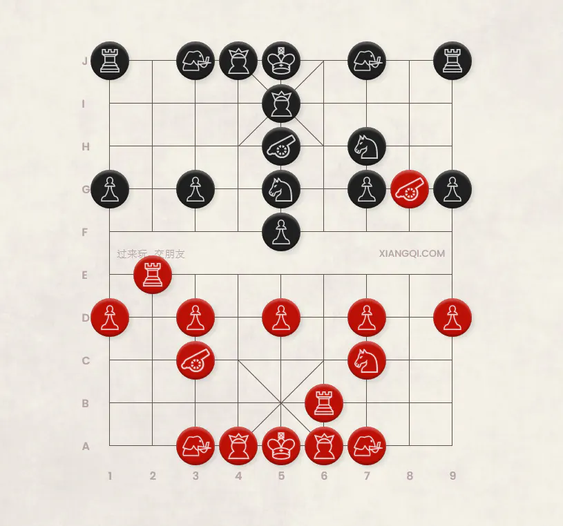 Diagram 2 Trading for the initiative. Initial position of example.
