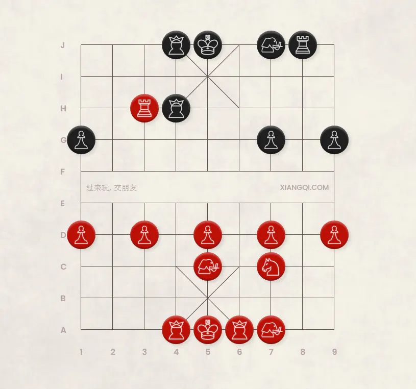Diagram 3 Trading for the initiative. Final position of example.
