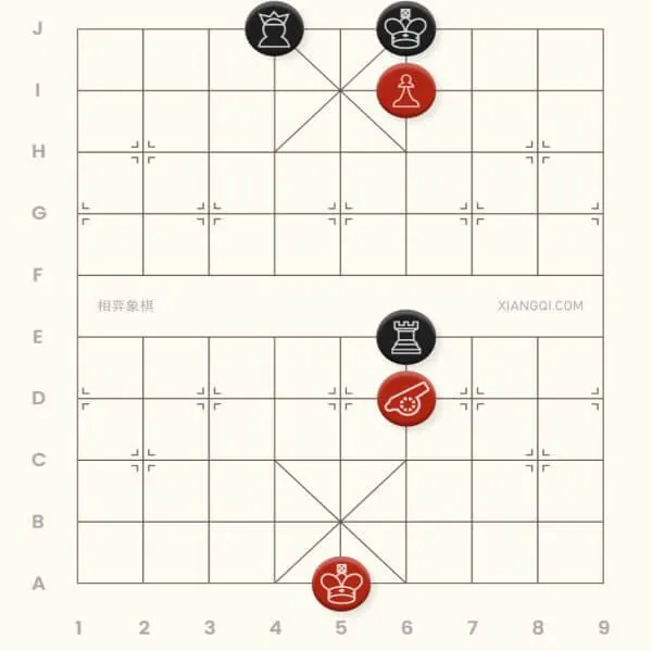 An example of the enunch chasing emperor checkmate in xiangqi