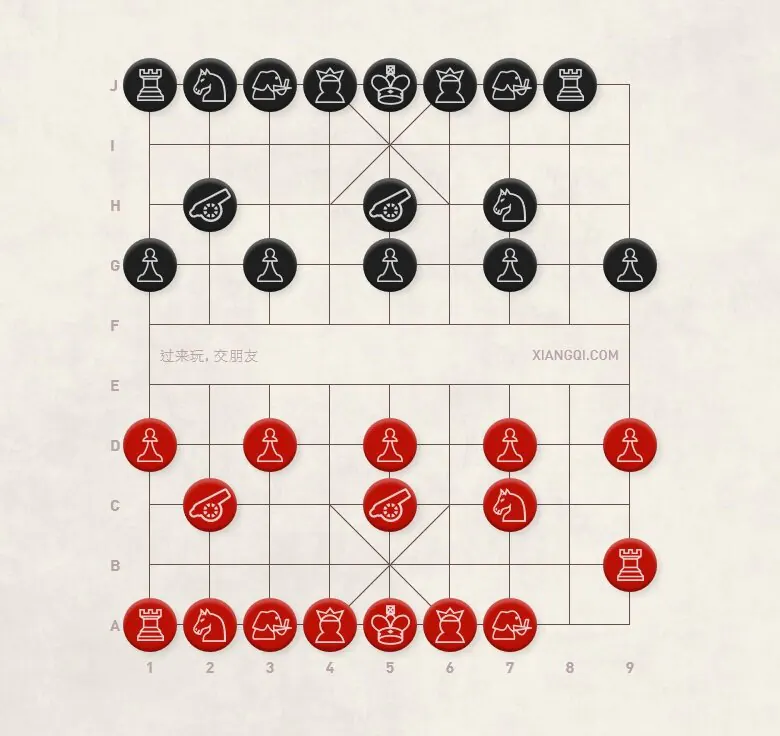 Diagram 2 Same Direction Cannons: Ranked Chariot vs. Filed Chariot