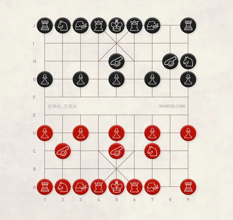 Diagram 5 Opposite Direction Cannons, Major Variation