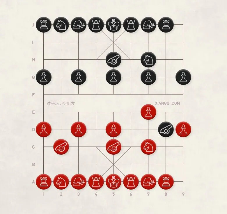 Diagram 7 Central Cannon vs. Left Cannon Blockade with Deferred Opposite Direction Cannons