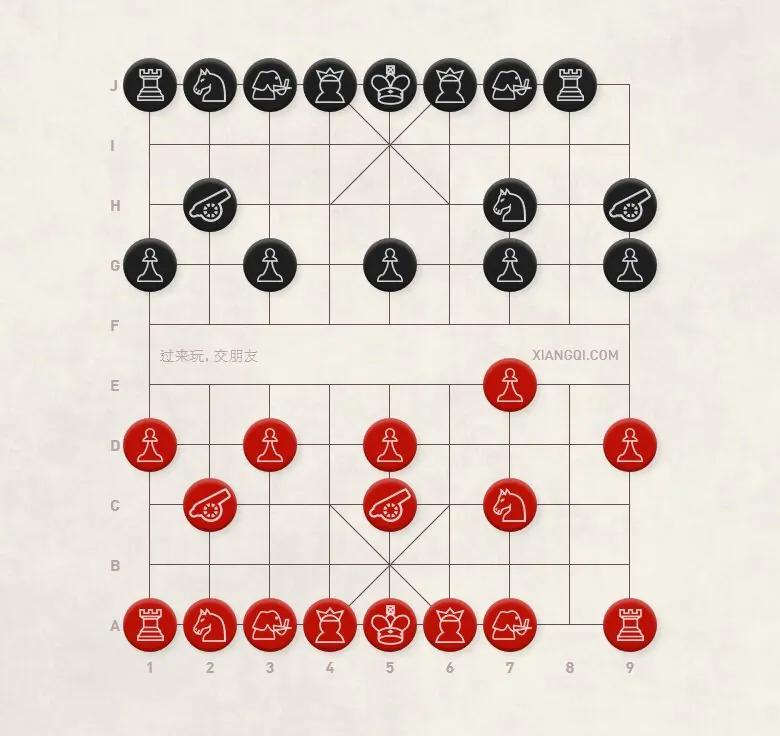 Diagram 12 Central Cannon vs. Left 3 Step Tiger