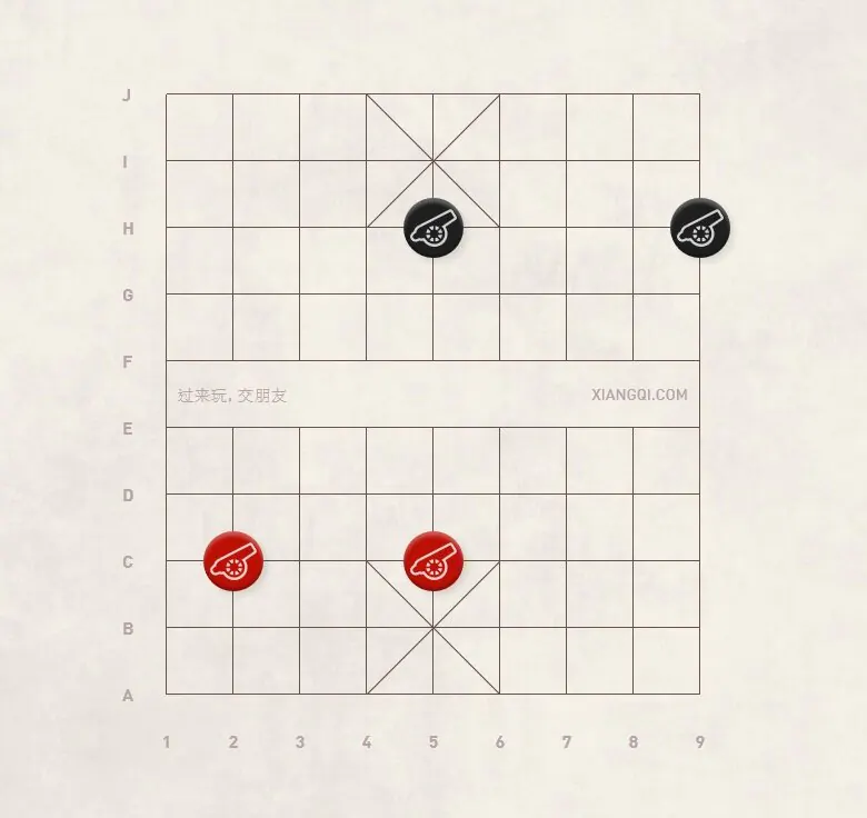Diagram 3 Red's 58 Cannons and Black's 59 Cannons