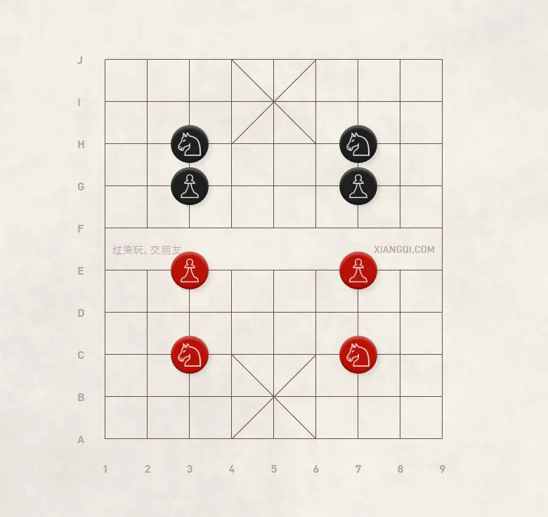 Diagram 12 Red's Double Headed Snake Pawns.