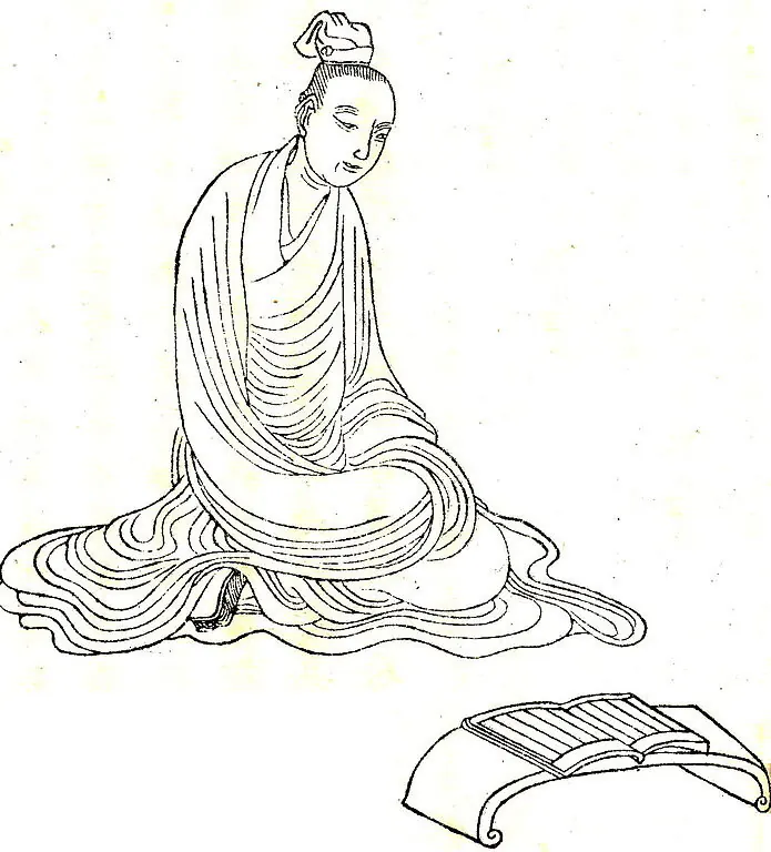Diagram 1 Picture of Zhang Liang which was carried on the book which is called "Wan hsiao tang-Chu chuang -Hua chuan(晩笑堂竹荘畫傳) " which was published in 1921(民国十年). (5)