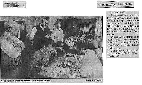 Newspaper Clipping of Hungarian National Hexachess