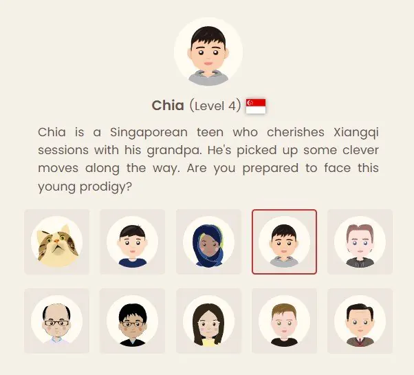 A picture showing the chia bot in xiangqi.com