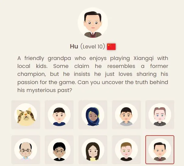 A picture showing the Hu bot in xiangqi.com