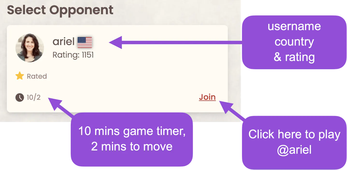 Select opponent card details