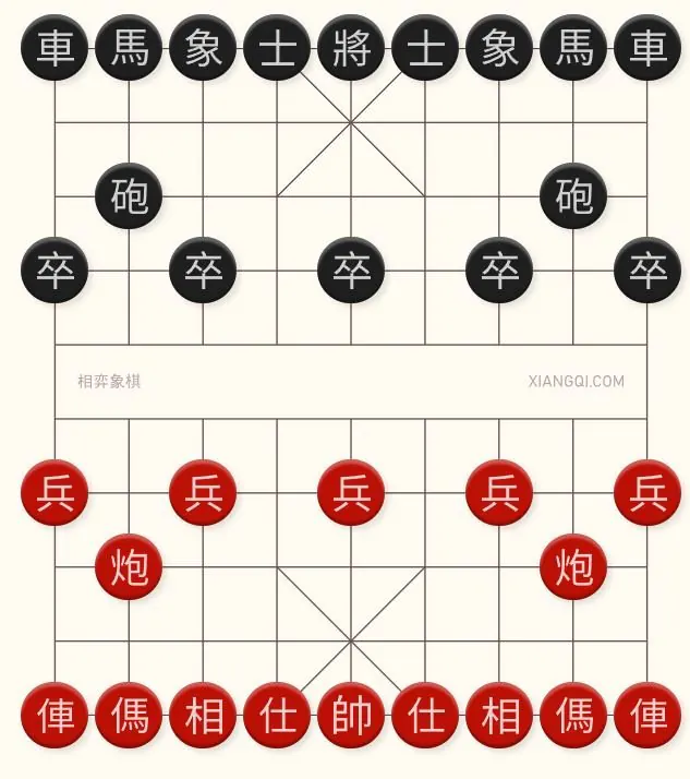 Standard Chinese Chess Pieces