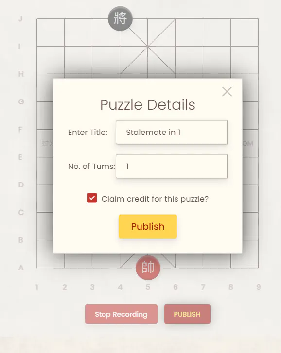 Xiangqi puzzle creator